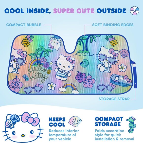 Hello Kitty Car Windshield Sun Shade - Officially Licensed Sanrio Shade - Picture 1 of 6